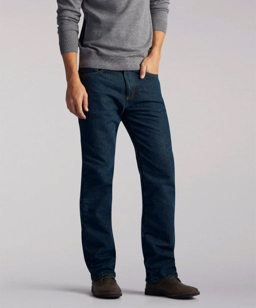 Lee Men's Relaxed Fit Fleece-Lined Straight Leg Jeans - Black Quartz at Dave's New York