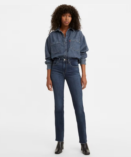 Levi s Women s 724 High Rise Slim Straight Jeans Dark Wash Dave s New York