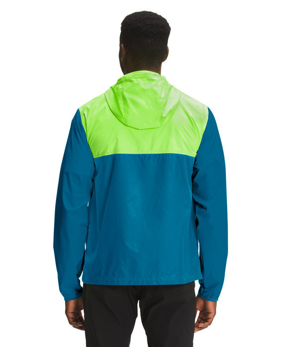 The North Face Men's Cyclone Hoodie, XXL, Safety Green/Banff Blue