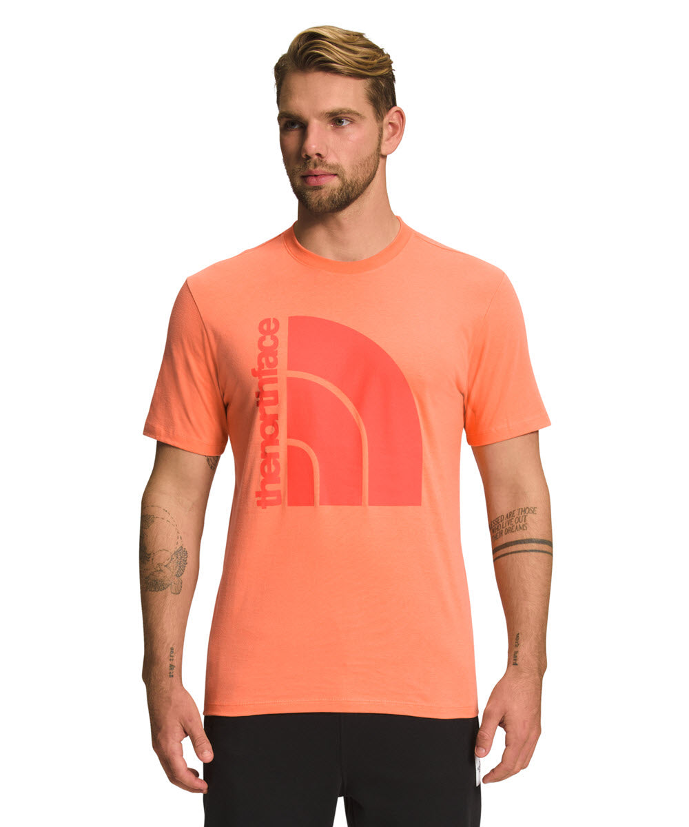 The North Face Men's Short Sleeve Jumbo Logo T-shirt Dusty Coral — Dave's York