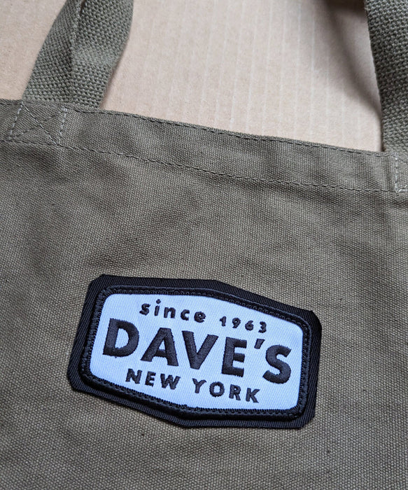 Dave's New York Patch Canvas Tote - Olive Drab at Dave's New York