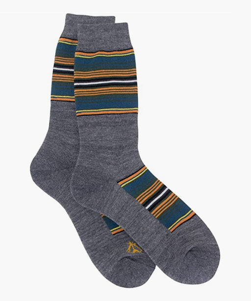 Pendleton National Park Striped Cotton Socks - Charcoal at Dave's New York