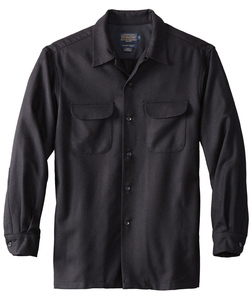 Pendleton Men's Classic Fit Wool Board Shirt - Black — Dave's New