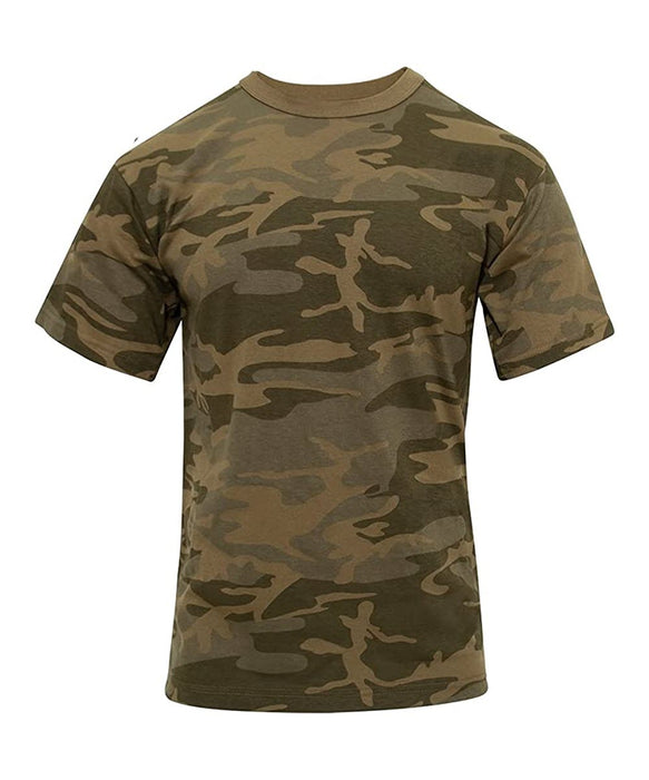 Rothco Men\'s Short Sleeve T-shirt York Camo New Dave\'s — Coyote 