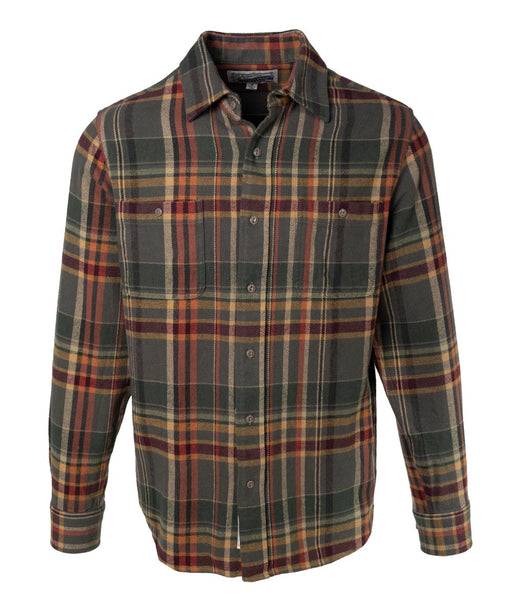 Schott NYC Men's Plaid Flannel - Olive at Dave's New York
