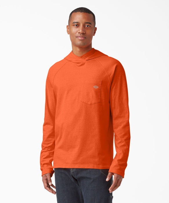 Dickies Men's XL Bright Orange Cooling Performance Long Sleeve Hooded Sun Shirt