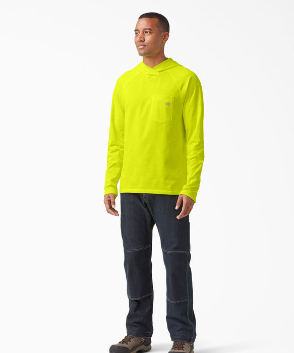 Dickies Men's XL Bright Yellow Cooling Performance Long Sleeve Hooded Sun Shirt