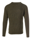 Schott NYC Men's Ribbed Knit Wool Crewneck Sweater - Moss at Dave's New York