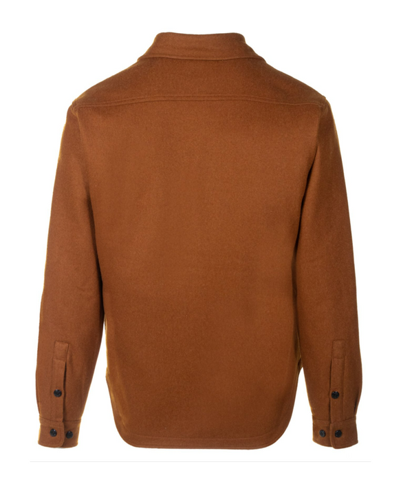 Schott NYC Men's Sherpa Lined Wool CPO Shirt - Coyote at Dave's New York