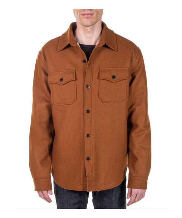 Schott NYC Men s Sherpa Lined Wool CPO Shirt Coyote Dave s New