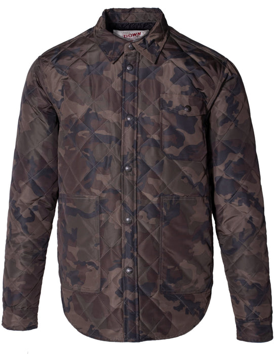 Schott NYC Down-filled Quilted Shirt Jacket - Camo at Dave's New York
