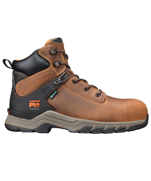 Timberland PRO Hypercharge Soft Toe Waterproof Work Boots - A1Q56 in Tan Full Grain at Dave's New York