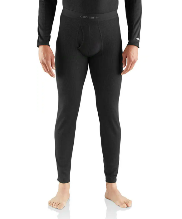 Carhartt Men's Force Midweight Waffle Base Layer Bottom - Black at Dave's New York