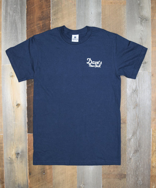 Dave's New York Vintage Logo Short Sleeve Tee Shirt - Navy