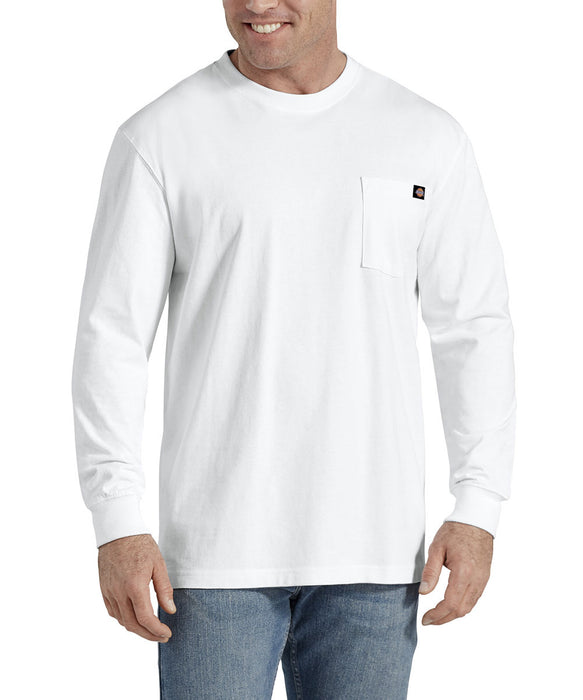 Dickies Heavyweight Long Sleeve Pocket T-shirt - White — Dave's New York
