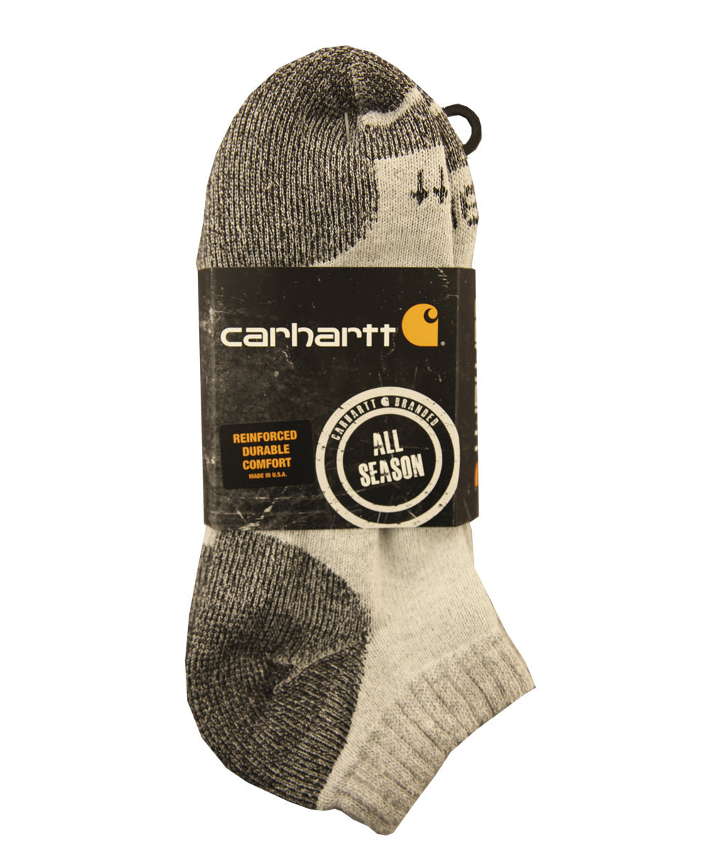 Carhartt Cotton Low Cut Work Sock (3 Pack) Heather Gray — Dave's