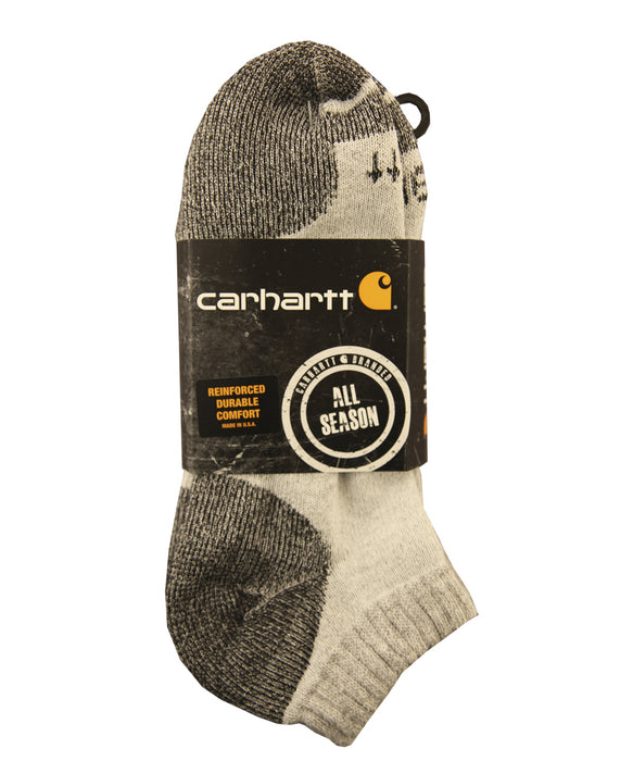 Carhartt Cotton Low Cut Work Sock (3 Pack)  - Heather Gray at Dave's New York