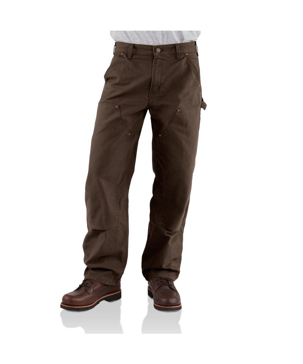 Carhartt B136 Double Front Washed Duck Dungaree - Dark Brown — Dave's New  York
