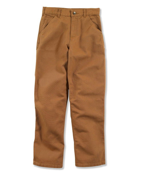 Carhartt Boys Washed Canvas Duck Dungaree Pant in Carhartt Brown at Dave's New York
