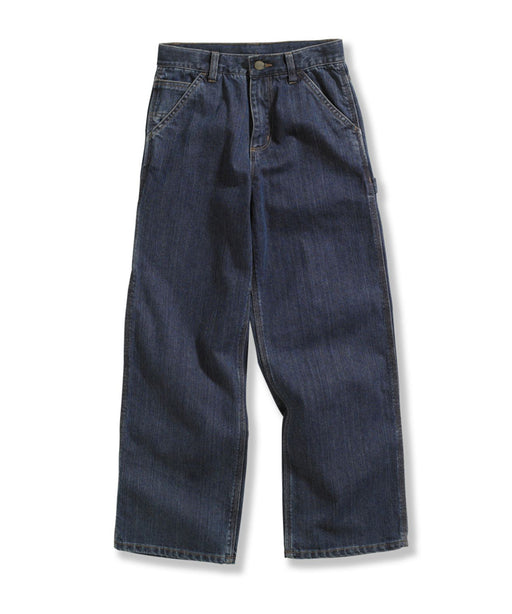Carhartt Boys Washed Denim Dungaree Pants in Worn In Blue at Dave's New York