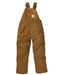 Carhartt Boys (4-7) Washed Canvas Duck Bib Overalls in Carhartt Brown in Dave's New York