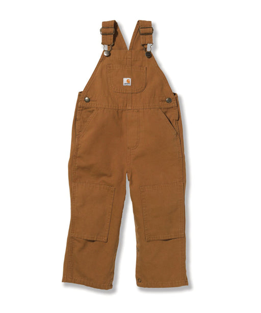 Carhartt Toddler Washed Canvas Duck Bib Overalls (2T-4T) in Carhartt Brown at Dave's New York