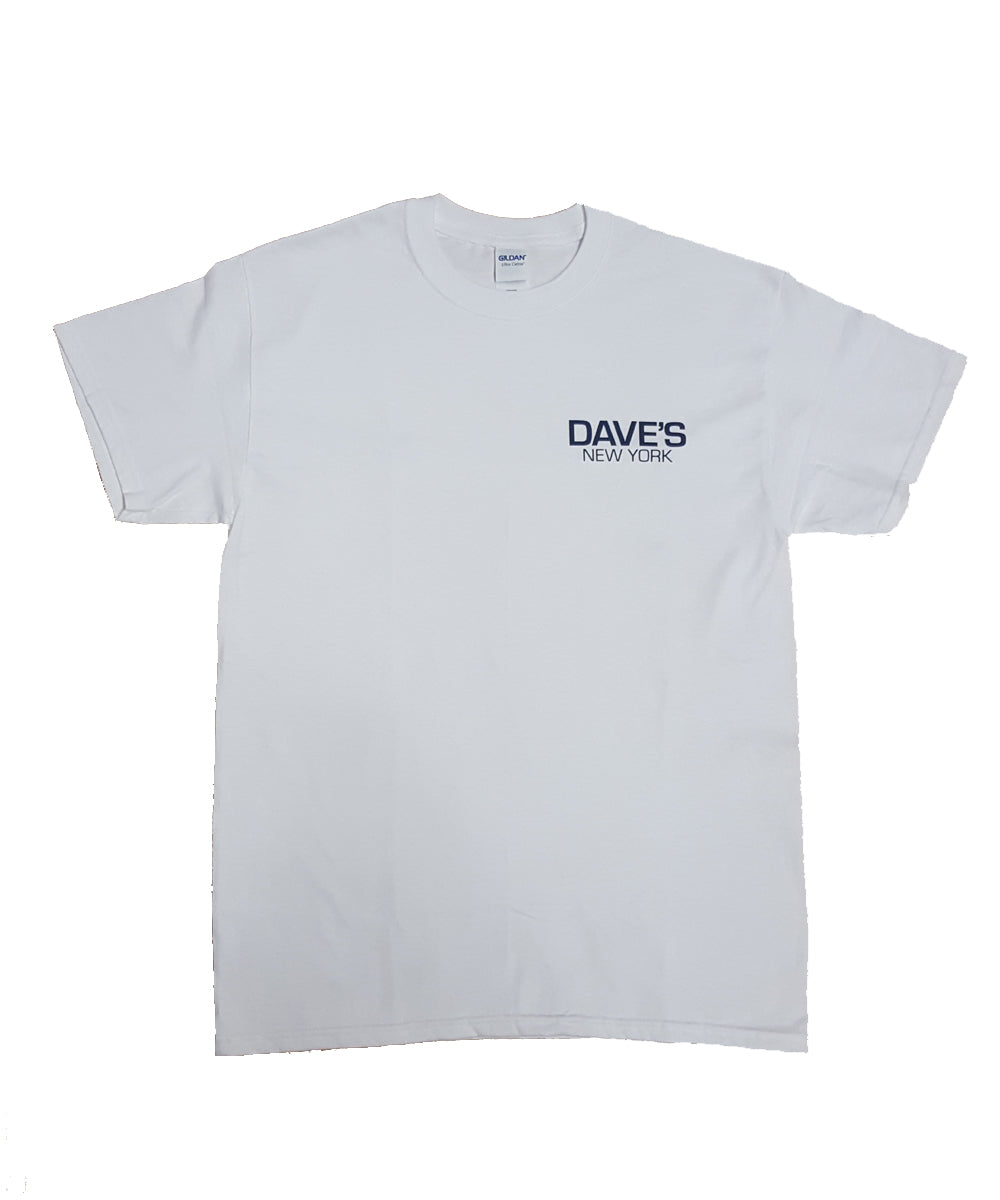 Curves White 5th Avenue New York Logo T-Shirt