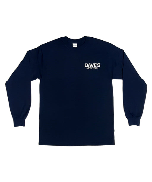 Dave’s New York Work Logo Long Sleeve T-Shirt - Navy