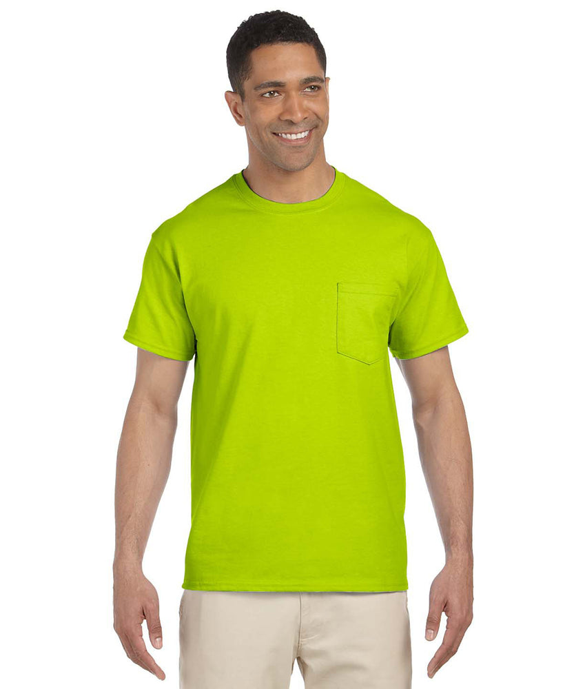 Gildan Short Sleeve Ultra Cotton Pocket T-Shirt - Safety Green — Dave's York