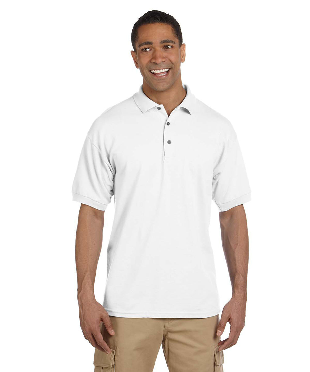 Louisville Mens Pique Xtra Lite Polo Shirt (Color: White)