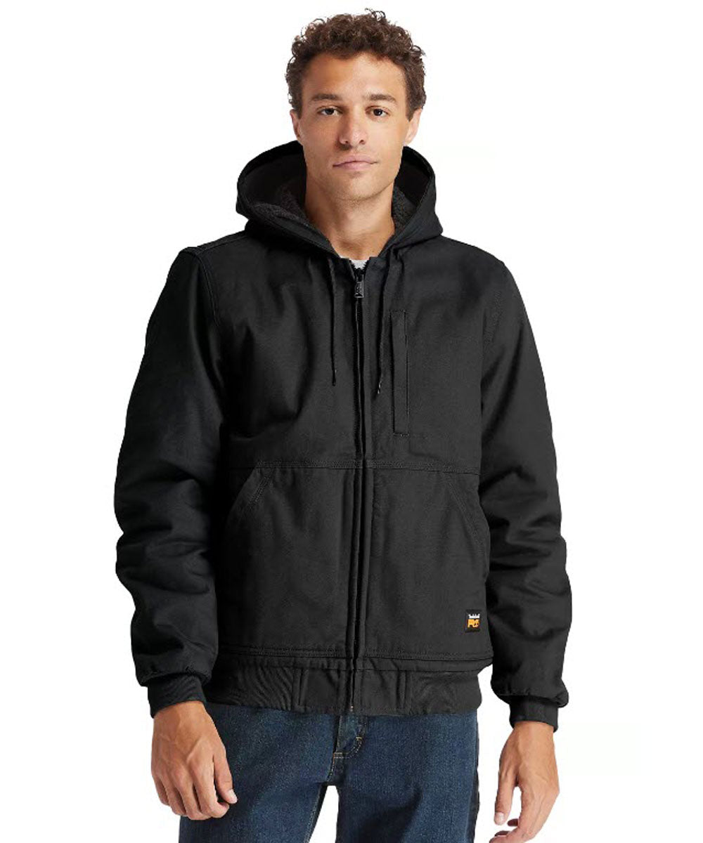 Dickies Men's Rigid Duck Hooded Jacket, Black, Medium at  Men's  Clothing store: Work Utility Outerwear