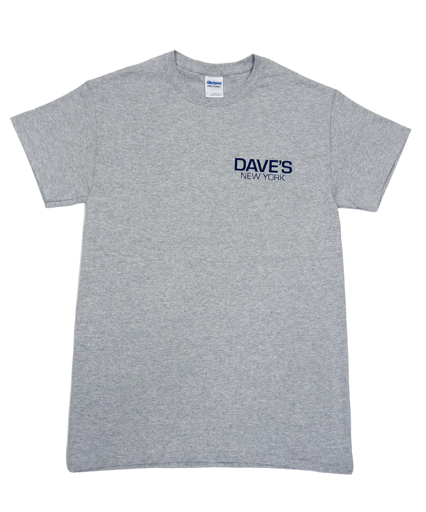 Dave’s New York Work Logo Short Sleeve T-Shirt - Heather Grey