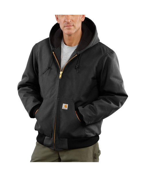 Carhartt Quilt-Flannel Lined Duck Active Jac in Black at Dave's New York