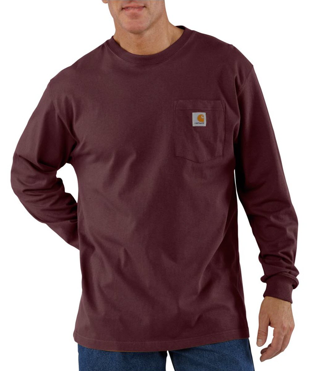 Carhartt K126 New — - York Workwear Dave\'s T-Shirt Port Long Sleeve