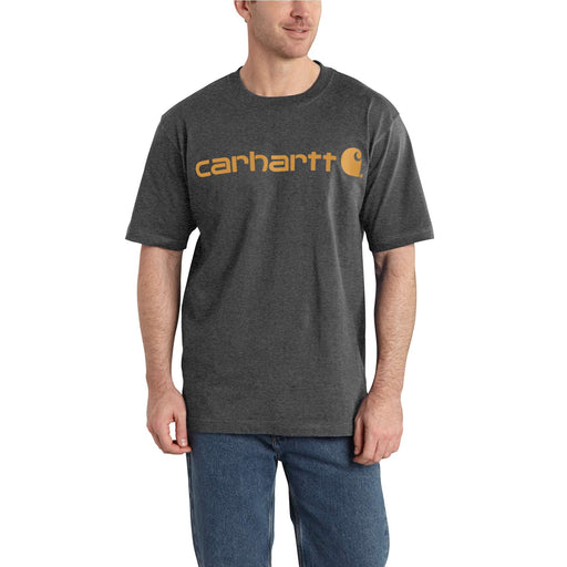 Carhartt K195 Signature Logo T-Shirt in Carbon Heather at Dave's New York
