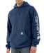 Carhartt Mid-Weight Hooded Logo Sweatshirt K288 in New Navy at Dave's New York