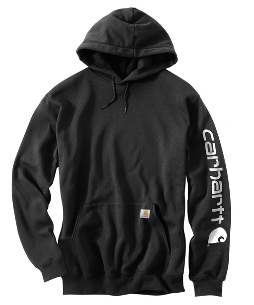 Carhartt Mid-weight Hooded Logo Sweatshirt in Black at Dave's New York