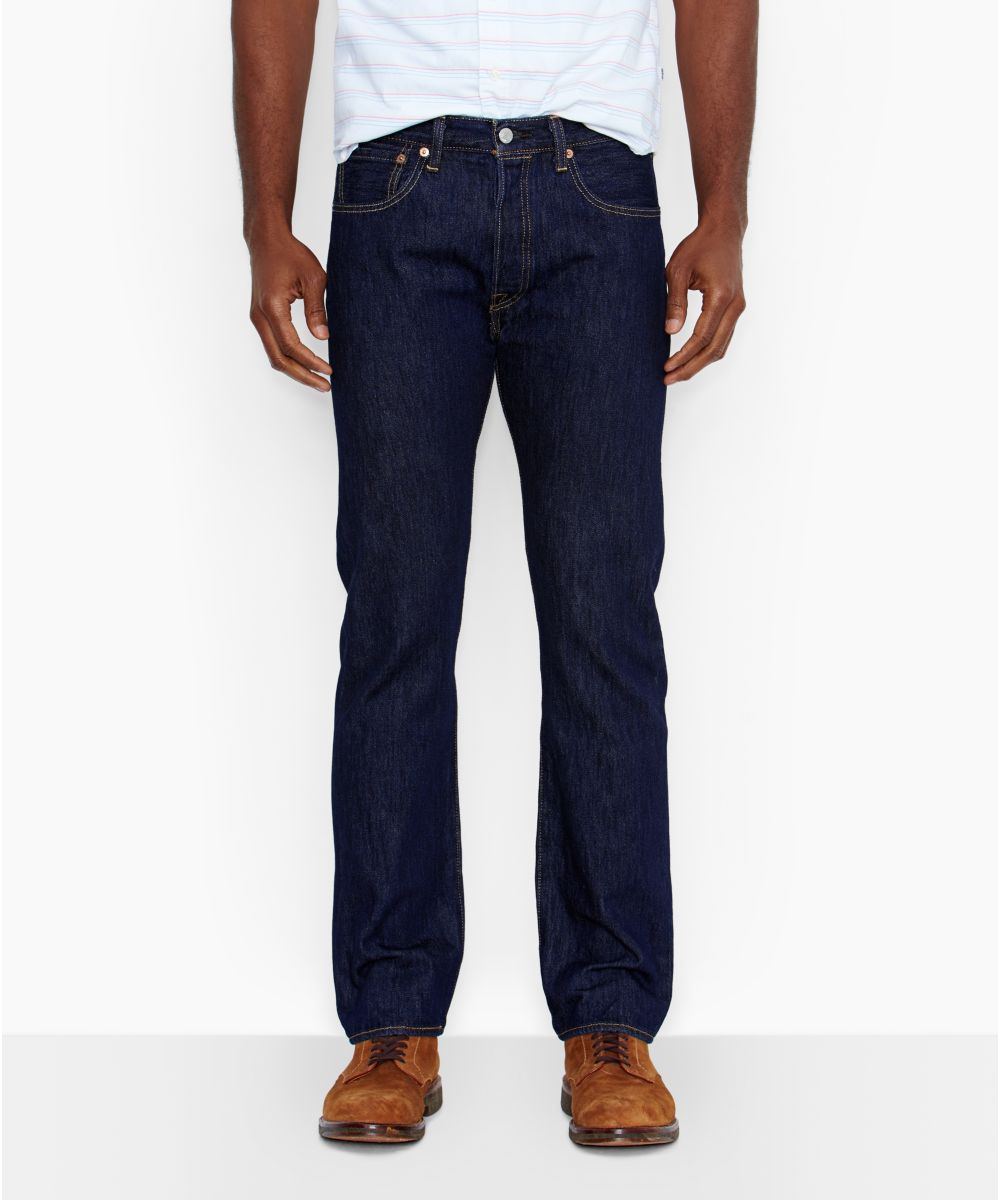 Levis® 501 Jeans Mens Straight Leg Original Fit Pants Dark Wash Blue Denim  