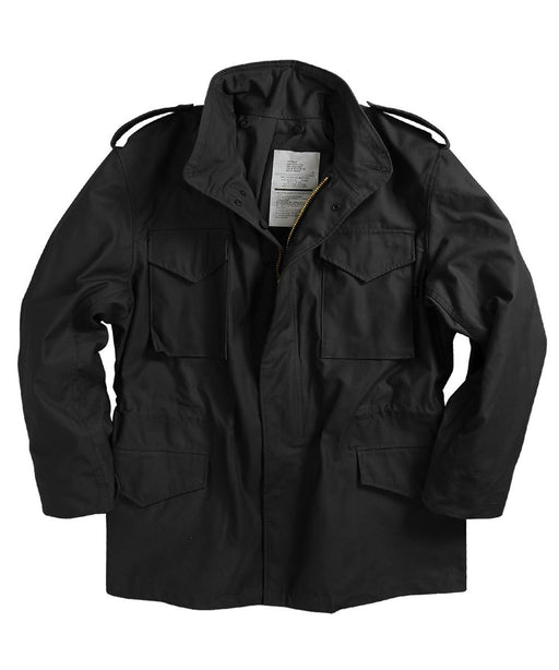 Alpha Industries M-65 Field Coat in Black at Dave's New York