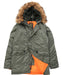 Alpha Industries SLim Fit N-3B Parka in Sage Green at Dave's New York