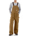 Carhartt Quilt-Lined Zip-To-Thigh Bib Overalls in Carhartt Brown at Dave's New York